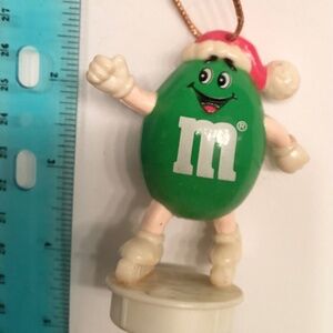 1989…. GREEN M&M Candy Tube Too Ornament! Collectible!